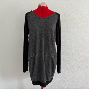 Calvin Klein Jeans Women’s Long Sleeve Gray Modern Casual Knit Dress Size Small